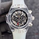 Hublot Unico Sapphire Transparent Chronograph Watch Black Inner